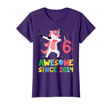 Load image into Gallery viewer, Cute Unicorn Dabbing Birthday Kids 6 Years Old 6th Bday T-Shirt