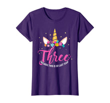 Load image into Gallery viewer, 3 Years Old Birthday Girl Gifts Unicorn 3rd Birthday T-Shirt