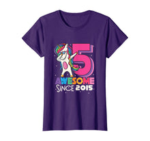 Load image into Gallery viewer, Unicorn Dabbing 5th Birthday Shirt Girls Bday Party Gift T-Shirt