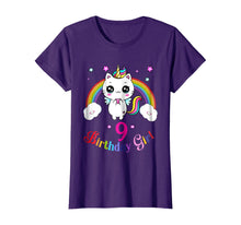 Load image into Gallery viewer, Cute Kitty 9th Birthday Shirt unicorn rainbow 9th bday gift