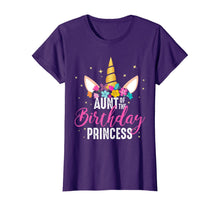 Load image into Gallery viewer, Aunt Of The Birthday Princess Aunt Gift Unicorn Birthday T-Shirt