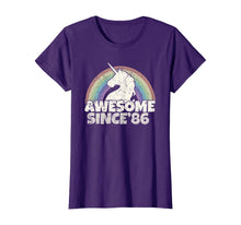 Load image into Gallery viewer, Unicorn 34st Birthday Gift Rainbow 1986 T-Shirt