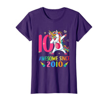 Load image into Gallery viewer, 10 Years Old 10th Birthday Unicorn Dabbing Party T-Shirt