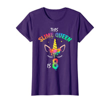 Load image into Gallery viewer, This Slime Queen Is 8-8th Birthday Girl Unicorn and Slime T-Shirt