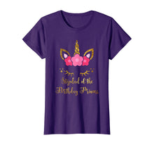 Load image into Gallery viewer, Floral Unicorn Stepdad Of The Birthday Princess T-shirt