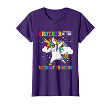 Load image into Gallery viewer, Brother of the Birthday Princess Unicorn Girl T-Shirt T-Shirt
