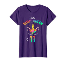 Load image into Gallery viewer, This Slime Queen Is 11-11th Birthday Girl Unicorn and Slime T-Shirt