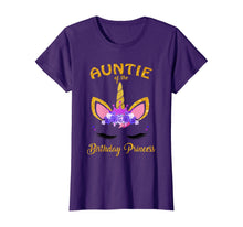 Load image into Gallery viewer, Womens Aunt Of The Birthday Princess T-Shirt Unicorn Birthday Girl
