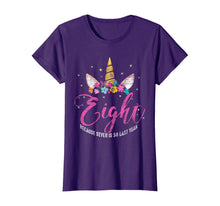 Load image into Gallery viewer, 8 Years Old Birthday Girl Gifts Unicorn 8th Birthday T-Shirt