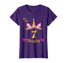 Load image into Gallery viewer, Unicorn Birthday Shirt For Girls OMG It's My 7th Birthday