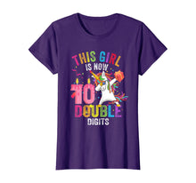 Load image into Gallery viewer, This Girl Is Now 10 Double Digits Gift Unicorn 10th Birthday T-Shirt