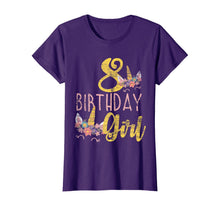 Load image into Gallery viewer, 8 Years Old Birthday Girl Gift Unicorn 8th Birthday T-Shirt