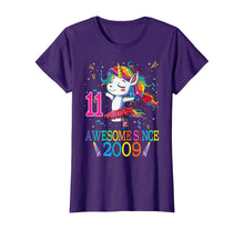 Load image into Gallery viewer, 11st Birthday Unicorn Awesome Since 2009 T-Shirt