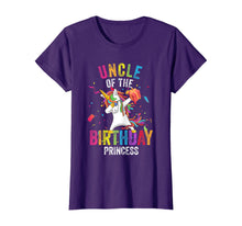 Load image into Gallery viewer, Uncle of the Birthday Princess Gift Dabbing Unicorn Girl Dad T-Shirt