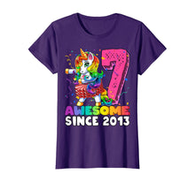 Load image into Gallery viewer, Awesome Since 2013 Flossing Unicorn Tutu 7th Birthday Gift T-Shirt