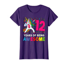 Load image into Gallery viewer, 12th Birthday Dabbing Unicorn Party Gift 12 Years Old Girls T-Shirt