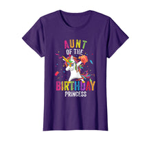 Load image into Gallery viewer, Aunt of the Birthday Princess Gift Dabbing Unicorn Girl Mom T-Shirt