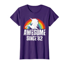 Load image into Gallery viewer, Unicorn Awesome Since 1982 37th Birthday TShirt Decoration