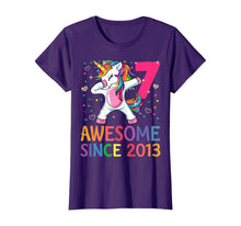 Load image into Gallery viewer, 7 Years Old 7th Birthday Unicorn Dabbing Shirt Girl Party T-Shirt