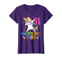 Load image into Gallery viewer, 31 Years Old 31th Birthday Unicorn Dabbing Shirt Girl Party T-Shirt
