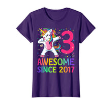Load image into Gallery viewer, 3 Years Old 3rd Birthday Unicorn Dabbing Shirt Girl Party T-Shirt