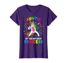 Load image into Gallery viewer, Auntie Of The Birthday Princess Dabbing Unicorn Party Gift T-Shirt