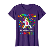 Load image into Gallery viewer, Godmother Of The Birthday Princess Dabbing Unicorn Party T-Shirt