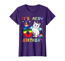 Load image into Gallery viewer, 6th Birthday Unicorn Cat 6 Years Old Caticorn Kittycorn Tee