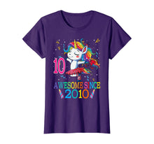 Load image into Gallery viewer, 10th Birthday Unicorn Awesome Since 2010 T-Shirt