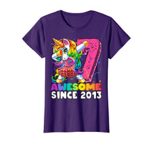 Load image into Gallery viewer, Awesome Since 2013 Dabbing Unicorn Tutu 7th Birthday Gift T-Shirt