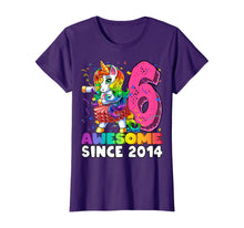 Load image into Gallery viewer, Awesome Since 2014 Flossing Unicorn Tutu 6th Birthday Gift T-Shirt