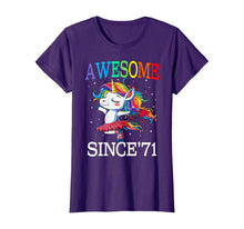 Load image into Gallery viewer, Unicorn 49th Birthday Gift Rainbow 1971 49 Years Old T-Shirt