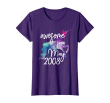 Load image into Gallery viewer, Awesome Since May 2008 Unicorn Birthday Shirt
