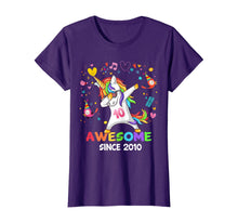 Load image into Gallery viewer, Dabbing Unicorn Awesome Since 2010 - 10th Birthday T-Shirt