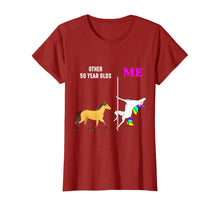 Load image into Gallery viewer, Womens Other 50 Year Olds And Me Unicorn Dancing Birthday T-Shirt