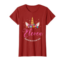 Load image into Gallery viewer, 11 Years Old Birthday Girl Gifts Unicorn 11th Birthday T-Shirt