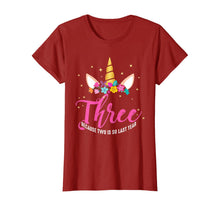 Load image into Gallery viewer, 3 Years Old Birthday Girl Gifts Unicorn 3rd Birthday T-Shirt