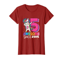 Load image into Gallery viewer, Unicorn Dabbing 5th Birthday Shirt Girls Bday Party Gift T-Shirt