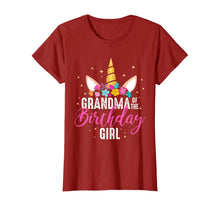 Load image into Gallery viewer, Grandma Of The Birthday Girl Grandma Gift Unicorn Birthday T-Shirt