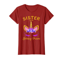 Load image into Gallery viewer, Sister Of The Birthday Princess Unicorn Family T Shirt