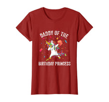 Load image into Gallery viewer, Daddy of the Birthday Princess Gift Dabbing Unicorn Girl Dad T-Shirt