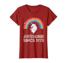 Load image into Gallery viewer, 1970 50th Birthday Gift Unicorn Rainbow 50 Years Old Costume T-Shirt