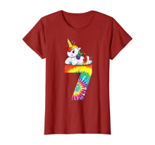 Load image into Gallery viewer, 7th Birthday Unicorn Shirt Girls Tie Dye Gift Party Outfit T-Shirt