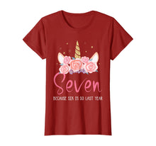 Load image into Gallery viewer, 7 Years Old Birthday Girl Gifts Unicorn 7th Birthday T-Shirt