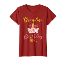 Load image into Gallery viewer, Grandma Birthday Girl Grandmother Gifts Unicorn Birthday T-Shirt
