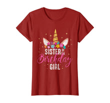 Load image into Gallery viewer, Sister Of The Birthday Girl Sibling Gift Unicorn Birthday T-Shirt
