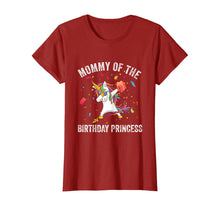 Load image into Gallery viewer, Mommy of the Birthday Princess Gift Dabbing Unicorn Girl Mom T-Shirt