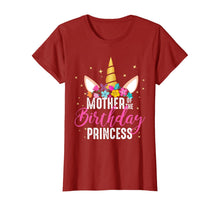 Load image into Gallery viewer, Mother Of The Birthday Princess Mommy Gifts Unicorn Birthday T-Shirt