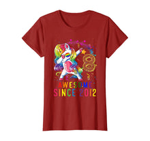 Load image into Gallery viewer, 8th Birthday Unicorn Dabbing Shirt Girl Awesome Since 2012 T-Shirt