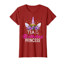 Load image into Gallery viewer, Tia Of The Birthday Princess Mother Girl Unicorn Birthday T-Shirt